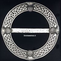 Scarf Ring - Fibula, Lady Crow 7.5 cm, Thistle 