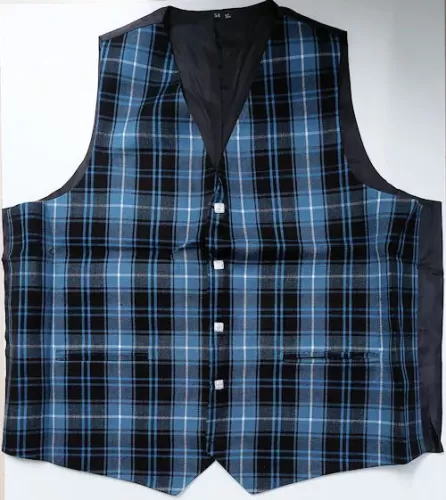 Vest Greyblue with bluestripes, maat 54